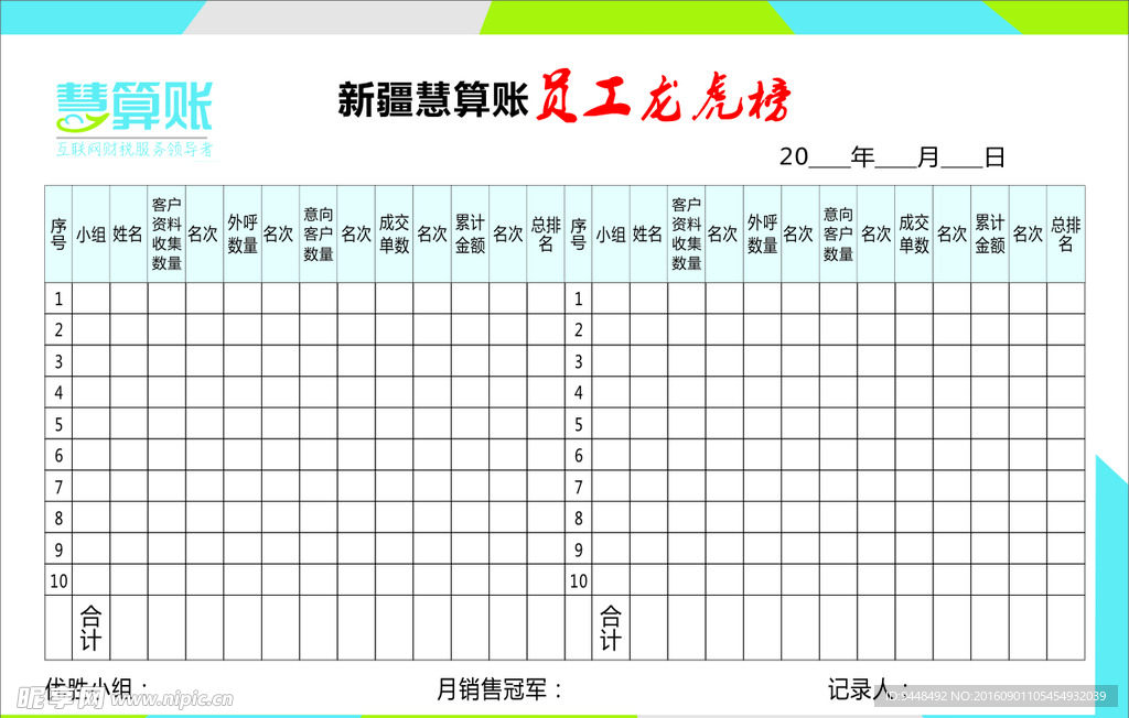 员工龙虎榜