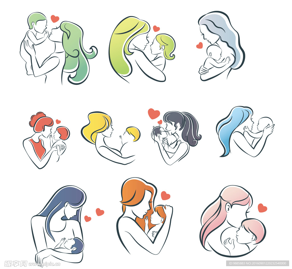 母婴插画