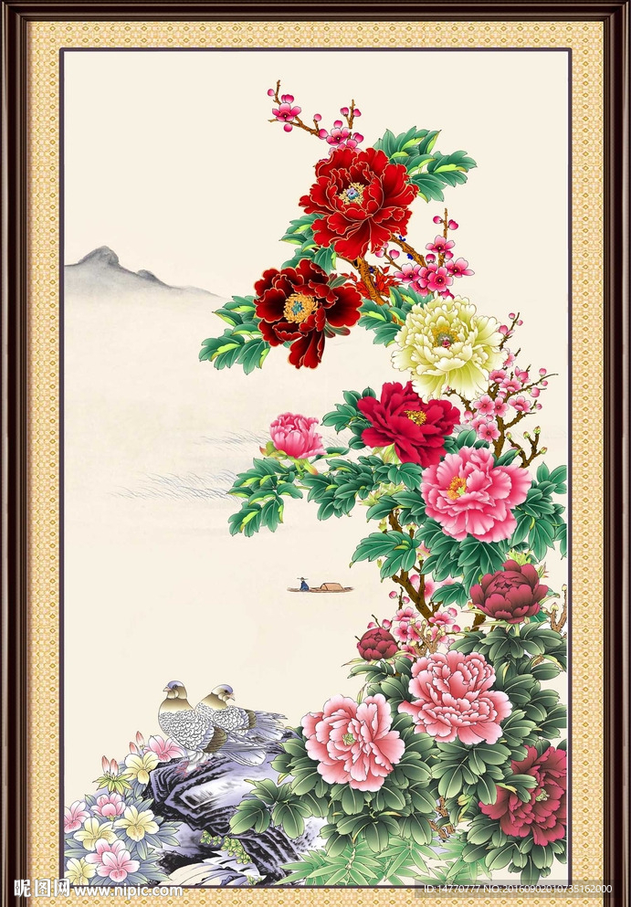 国画牡丹