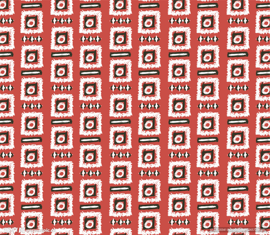 抽象回形花纹无缝背景矢量素材