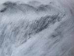 河边风景 碳粉画山水画