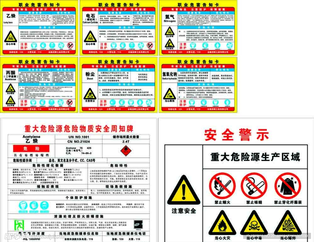 职业危害告卡  危险物质安全