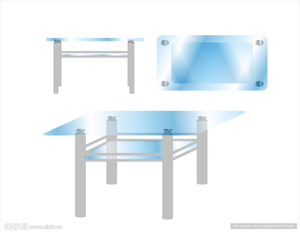玻璃餐桌图纸