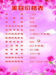 美容价格表