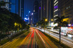香港街头夜景车流