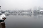 月湖雪景