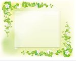矢量清新绿色藤蔓边框