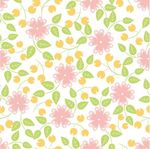 绿叶粉花 黄色花苞
