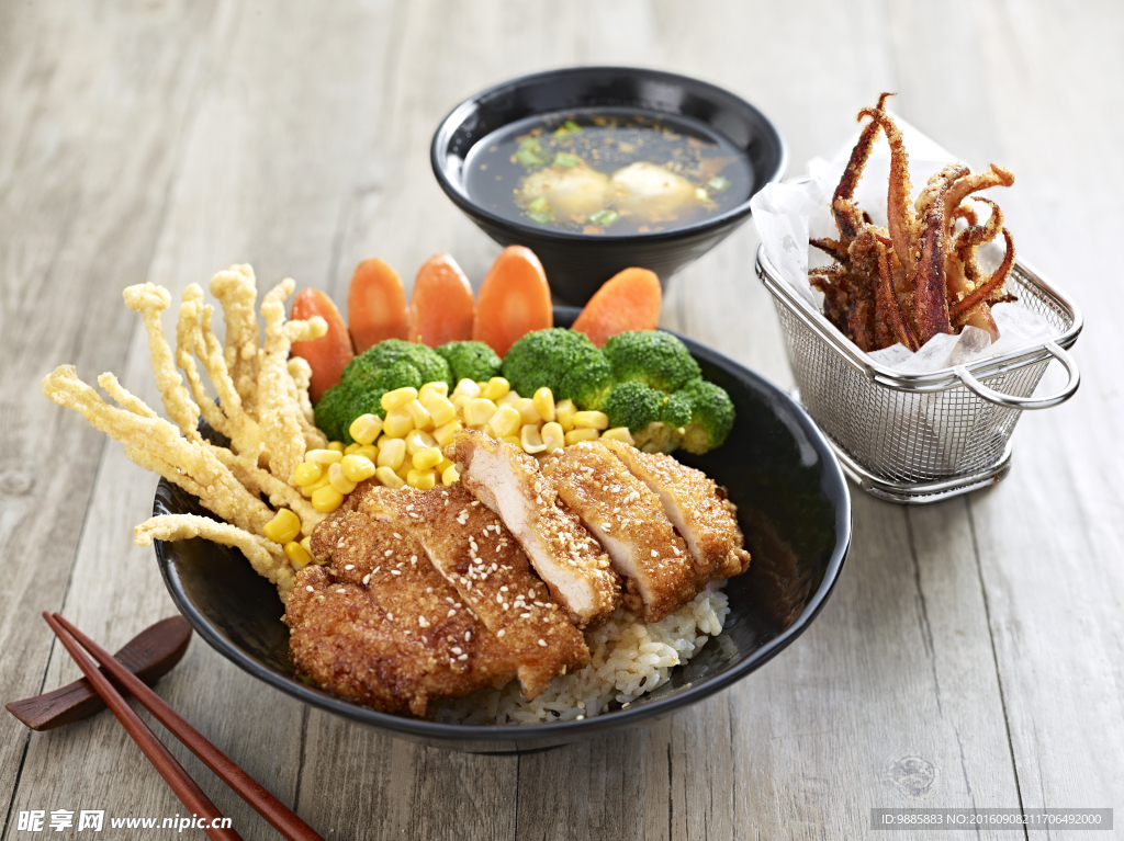 炸鸡排饭