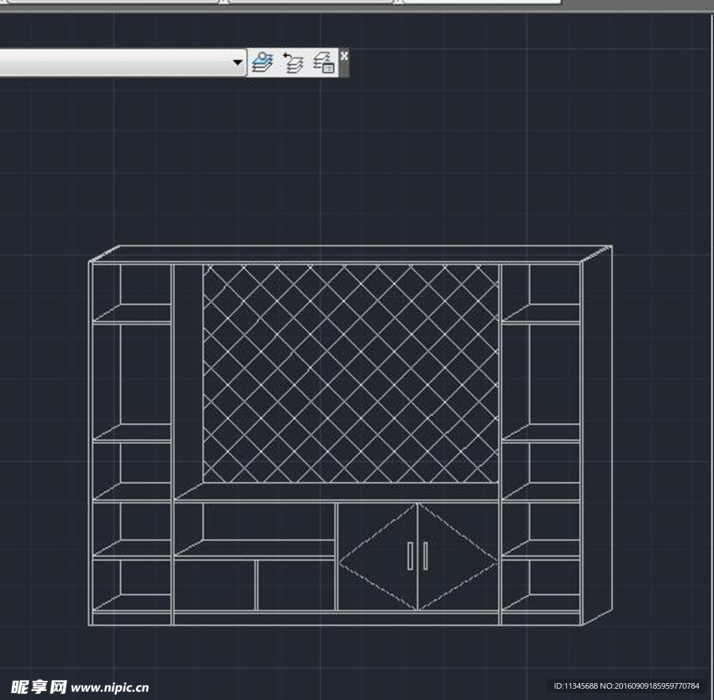 酒柜 cad