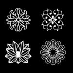 矢量窗花雕花设计