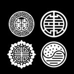 矢量窗花雕花设计