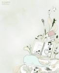 手绘卡通小船梦幻背景底纹