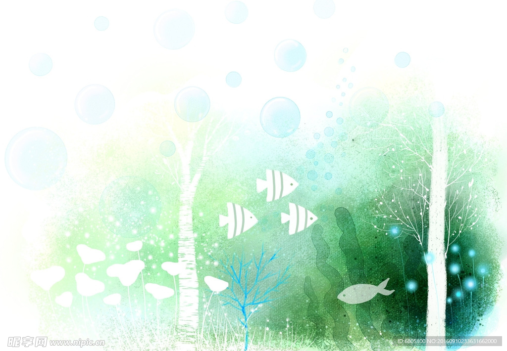 唯美卡通梦幻背景底纹