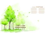 手绘大树梦幻背景底纹