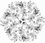 矢量图 雕刻 印花图案