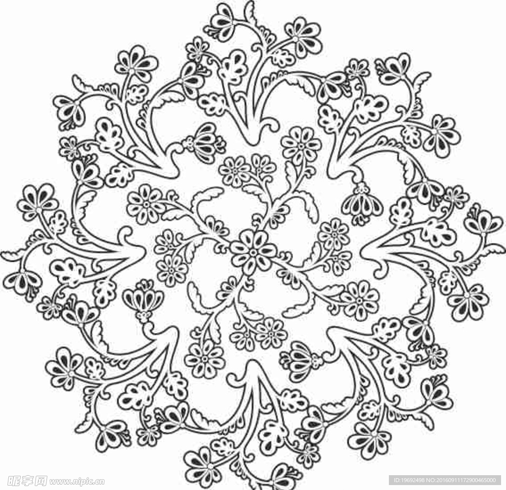 矢量图 雕刻 印花图案