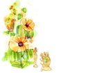 卡通唯美花朵背景底纹