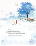 卡通唯美雪景唯美背景底纹