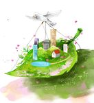 唯美树叶梦幻背景底纹