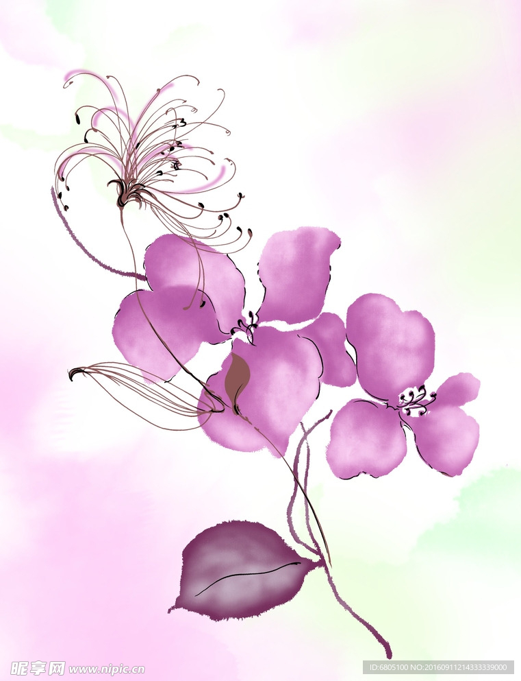粉色唯美花朵背景底纹