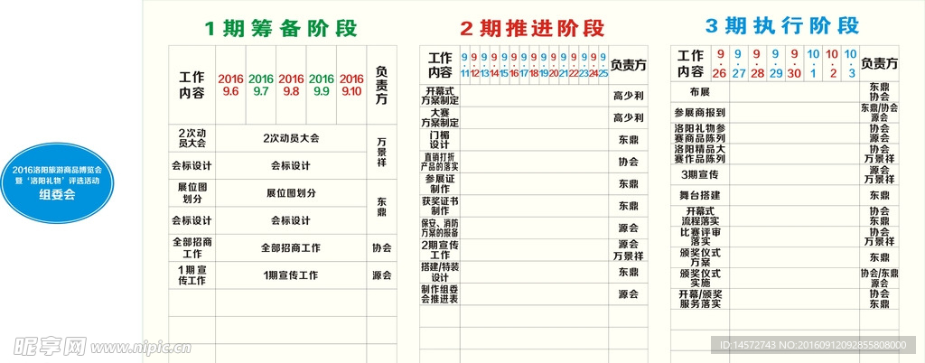 推进表矢量展板设计