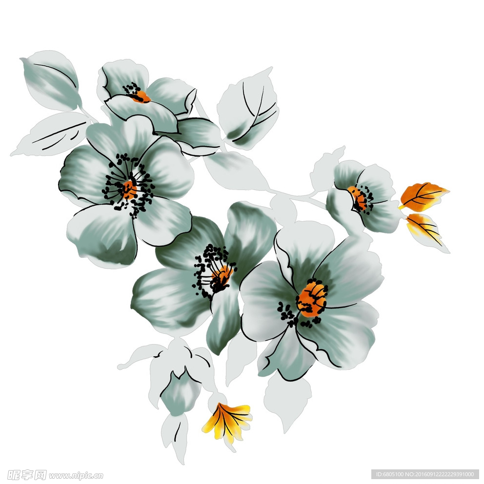 梦幻唯美花朵素材