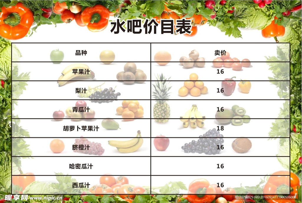 价目单