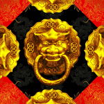 铁艺椒图扣环创意图片