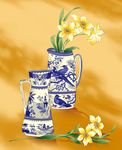 浪漫唯美黄花背景底纹