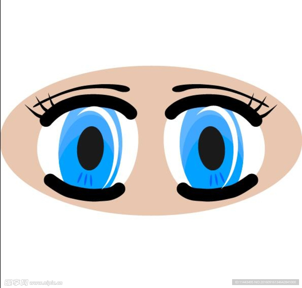 一张超清的动漫眼睛素材-普画网