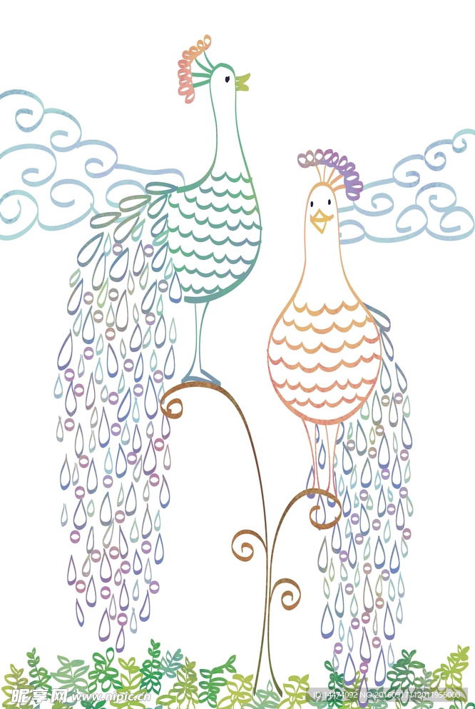 手绘水彩插画