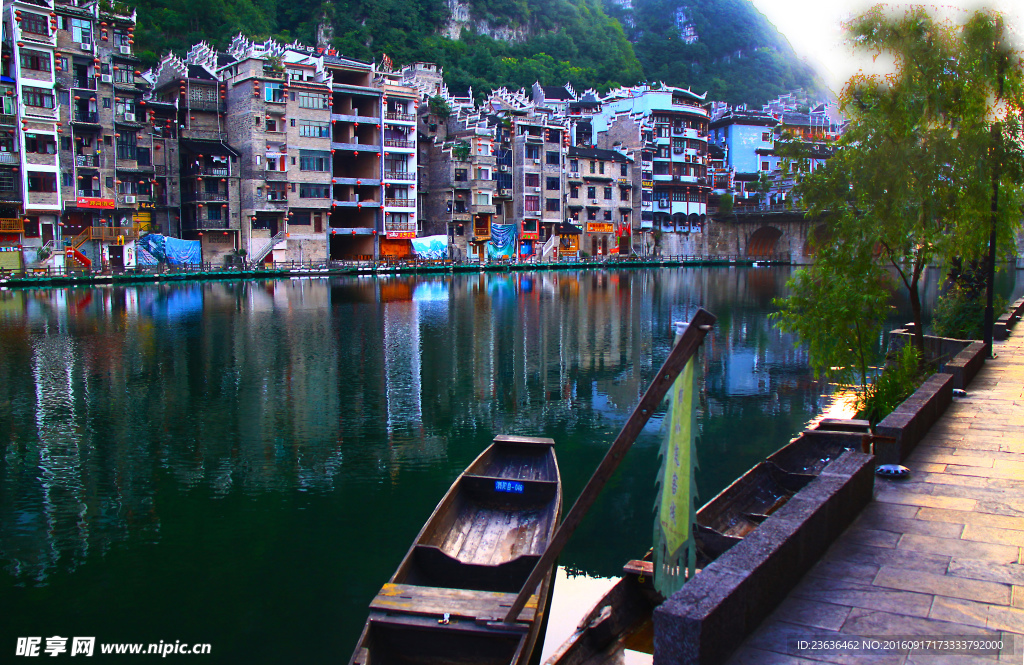 舞阳河畔高清风景