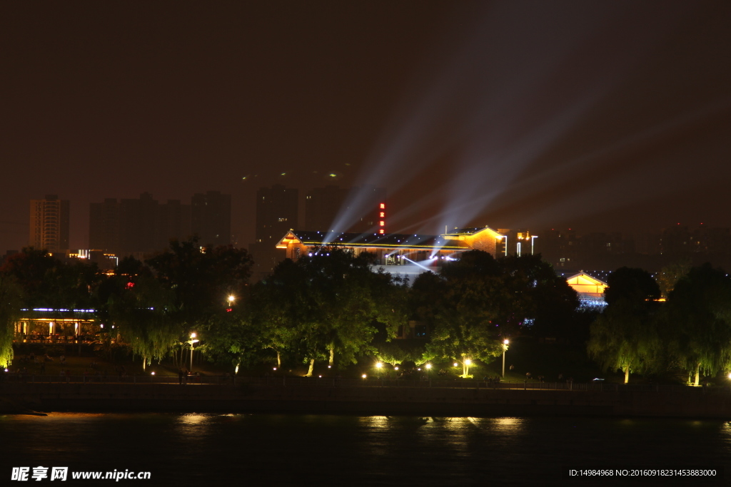 长沙橘子洲夜景