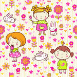 卡通花纹