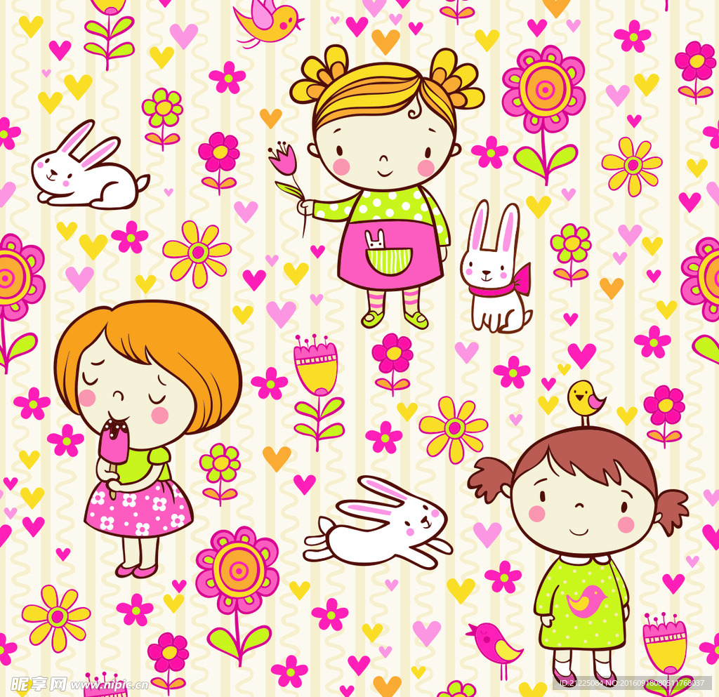 卡通花纹