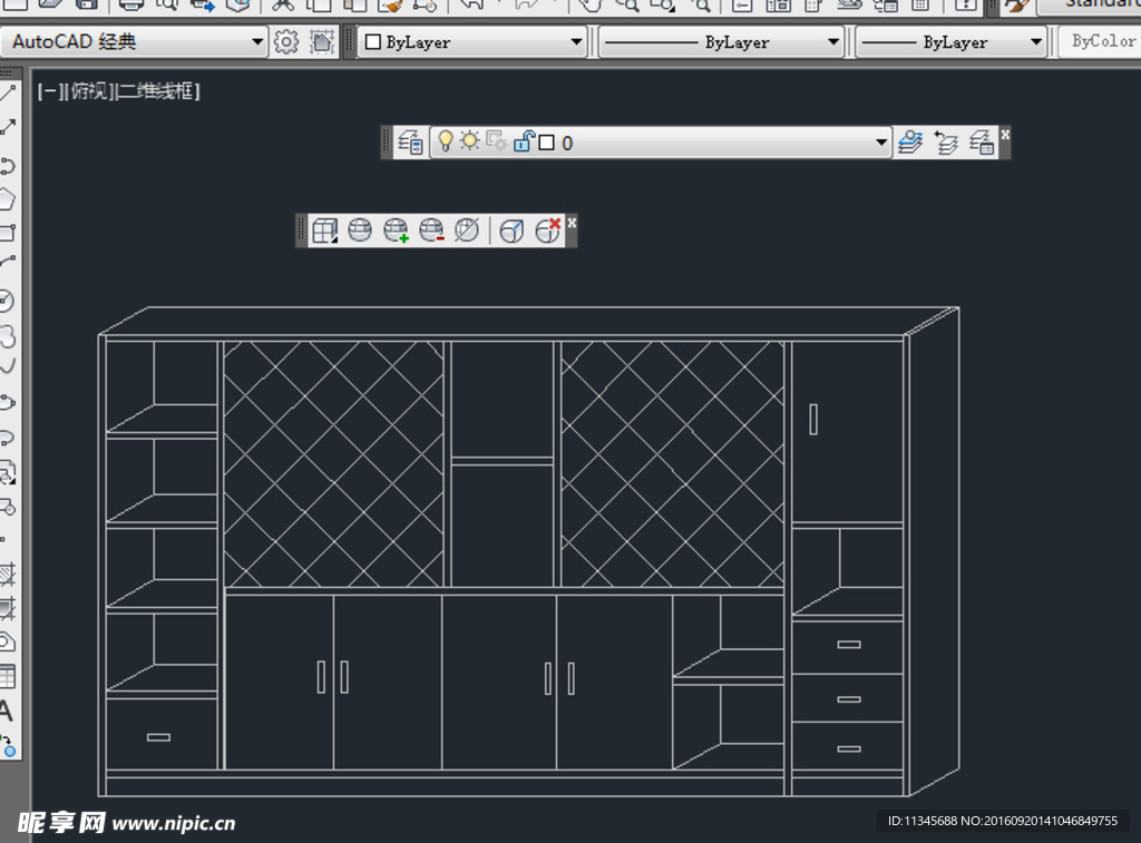 酒柜 cad