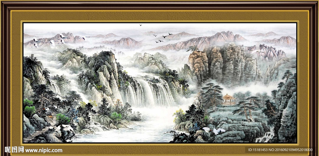 水墨山水画