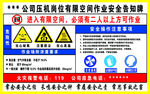 压机岗位有限空间作业安全告知牌