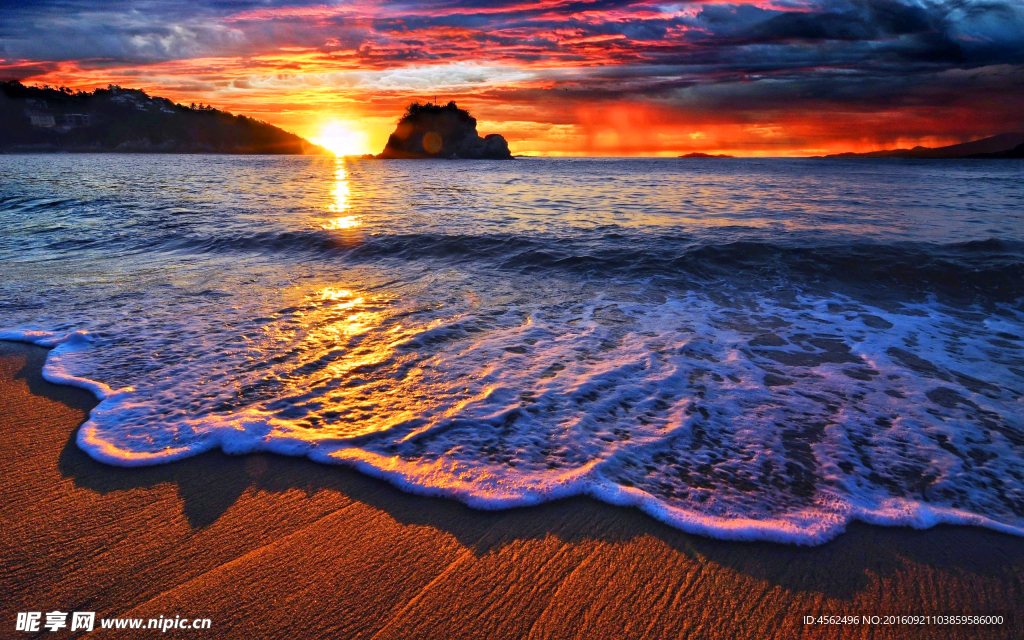 夕阳大海