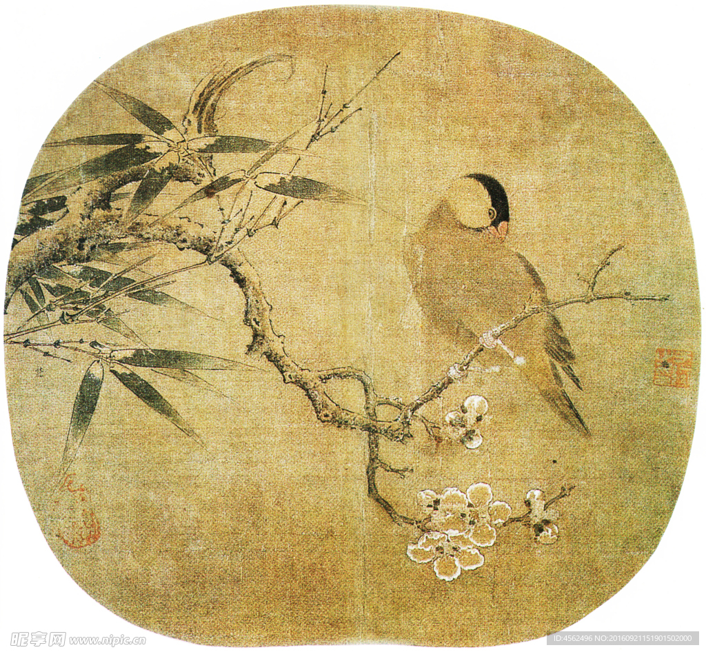 花鸟扇面