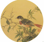 花鸟国画扇面