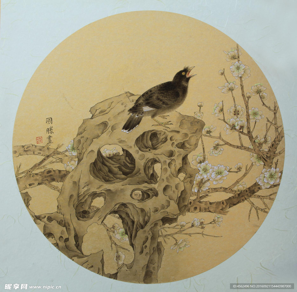 花鸟扇面