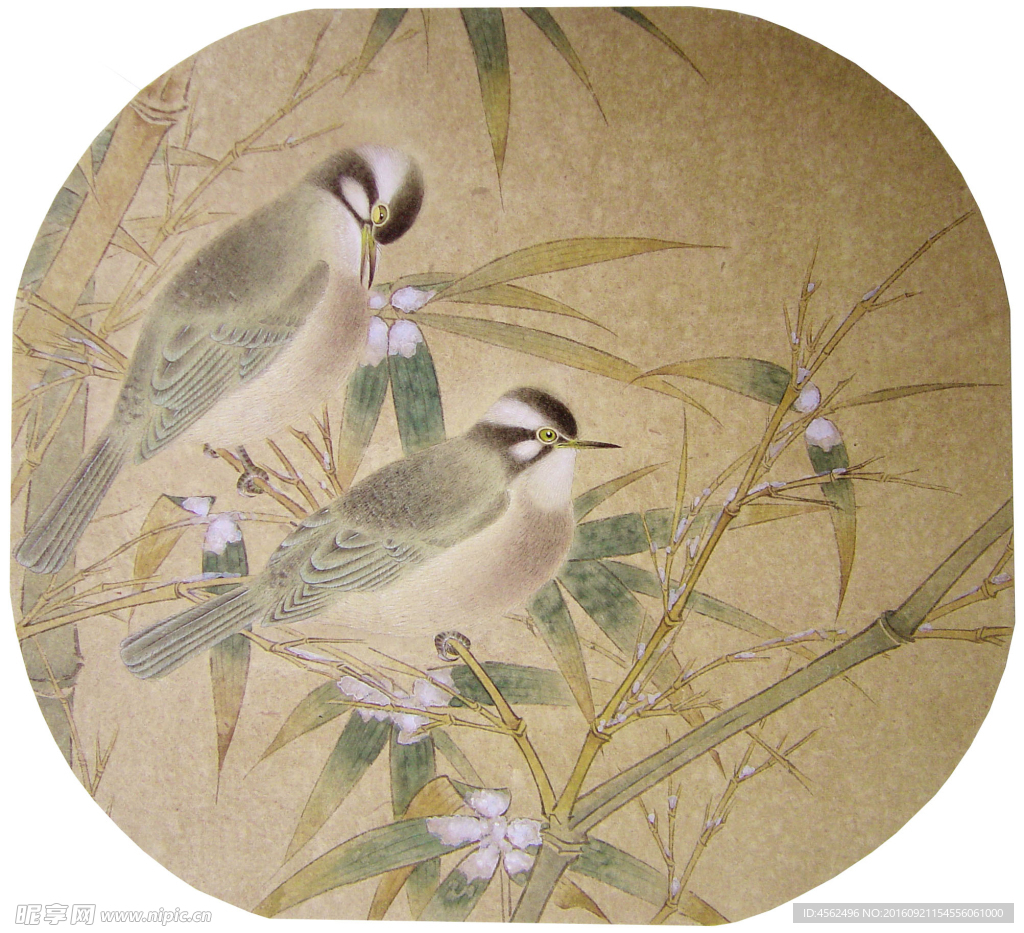 花鸟扇面