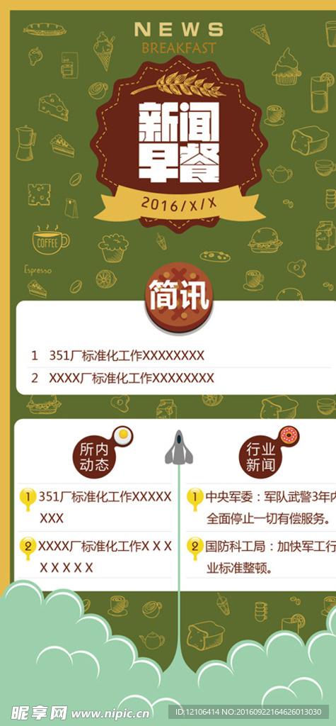 新闻早餐 微信公众平台界面设计