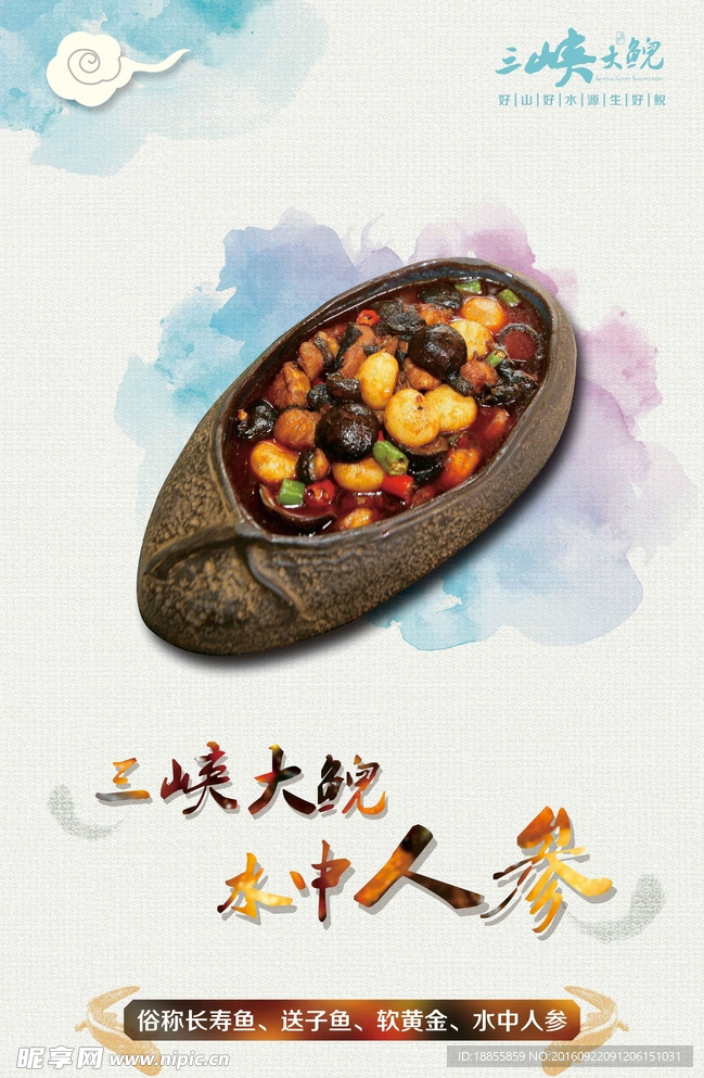 三峡大鲵餐饮海报