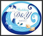 海洋主题婚礼logo