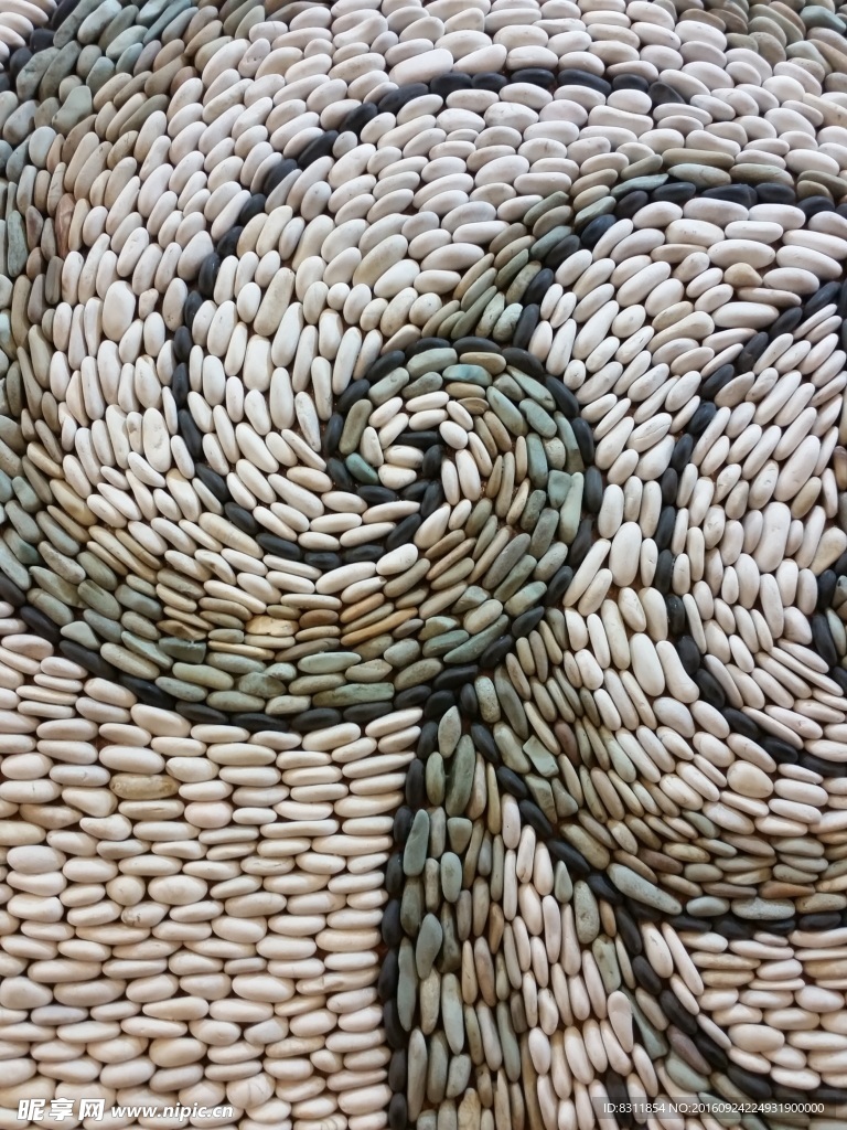鹅卵石铺设