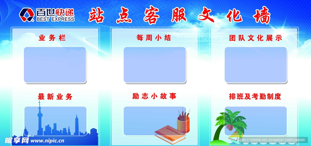 站点客服文化墙