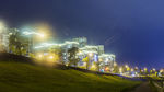 城市小区灯光夜景